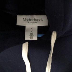 Motherhood Maternity Sweaters - Motherhood hooded sweatshirt w faux bottom blouse Motherhood Maternity Sweaters - Motherhood hooded sweatshirt w faux bottom blouse